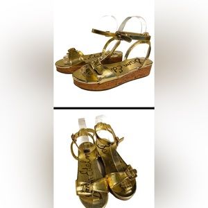 Sam Edelman Gold Sandals